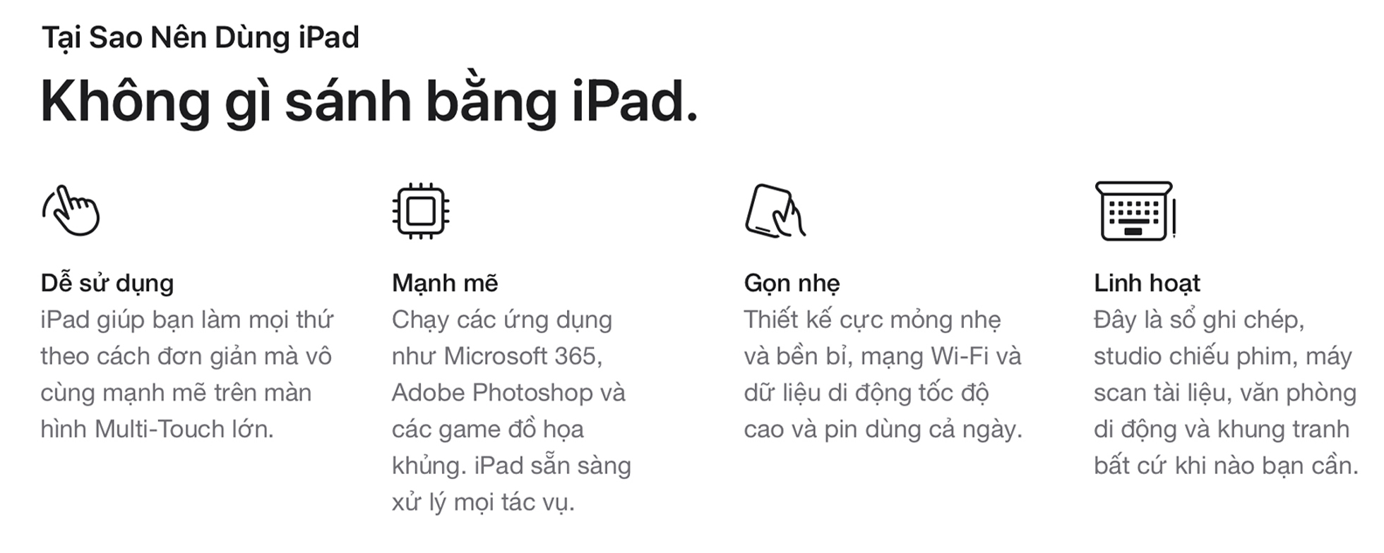 iPad Air 6 M2 13 inch 5G 128GB - Lý Do Dùng iPad