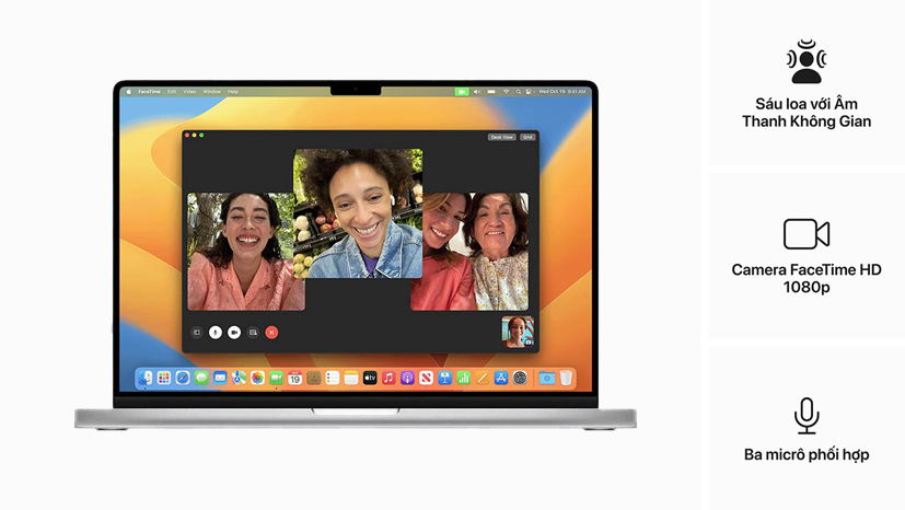 Hệ thống loa và camera FaceTime đảm bảo chất lượng cho các cuộc gọi&nbsp;