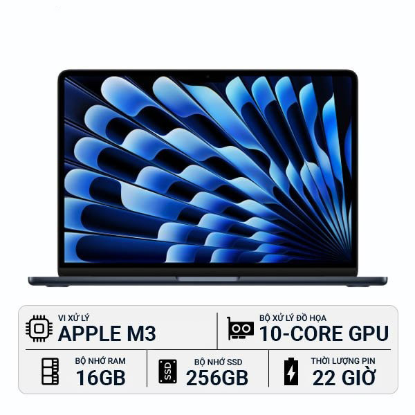 MacBook Air M3 2024 13 inch 8CPU/8GPU - RAM 16GB - 256GB