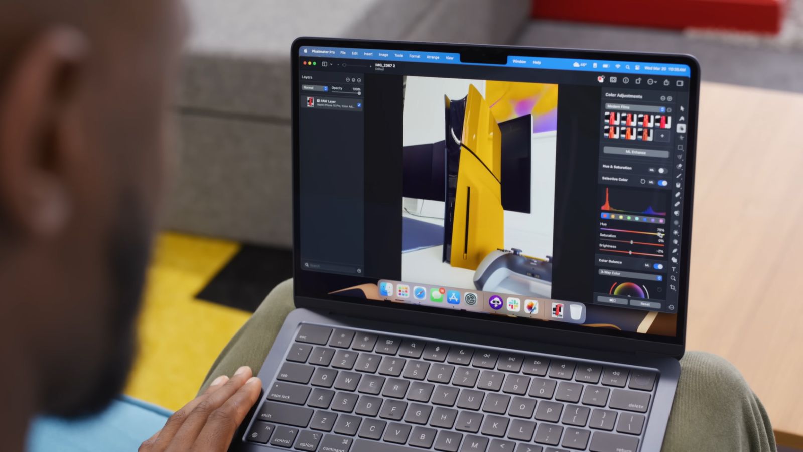 Người dùng có thể thoải mái sử dụng MacBook Air M3 cho các tác vụ thiết kế